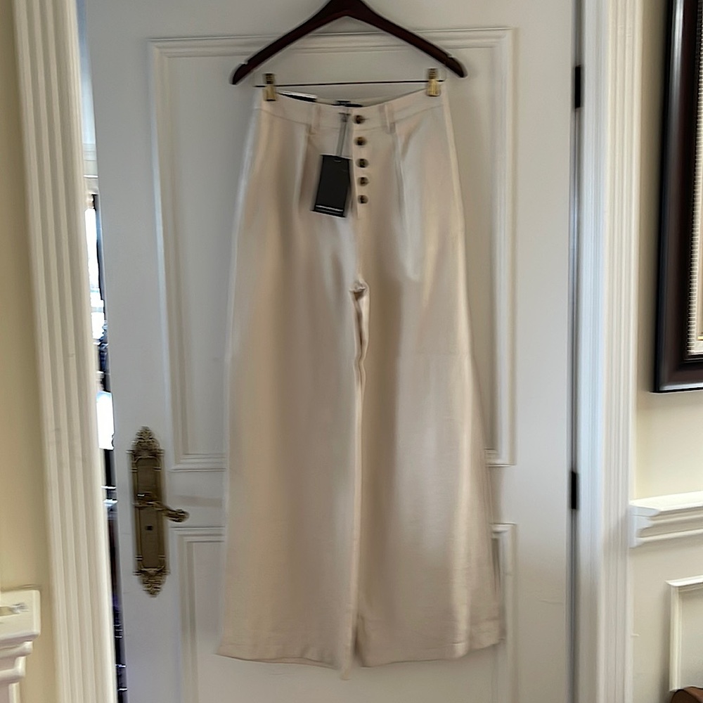 High waisted wide leg trouser